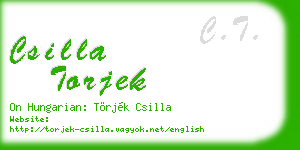 csilla torjek business card