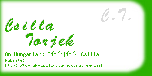 csilla torjek business card